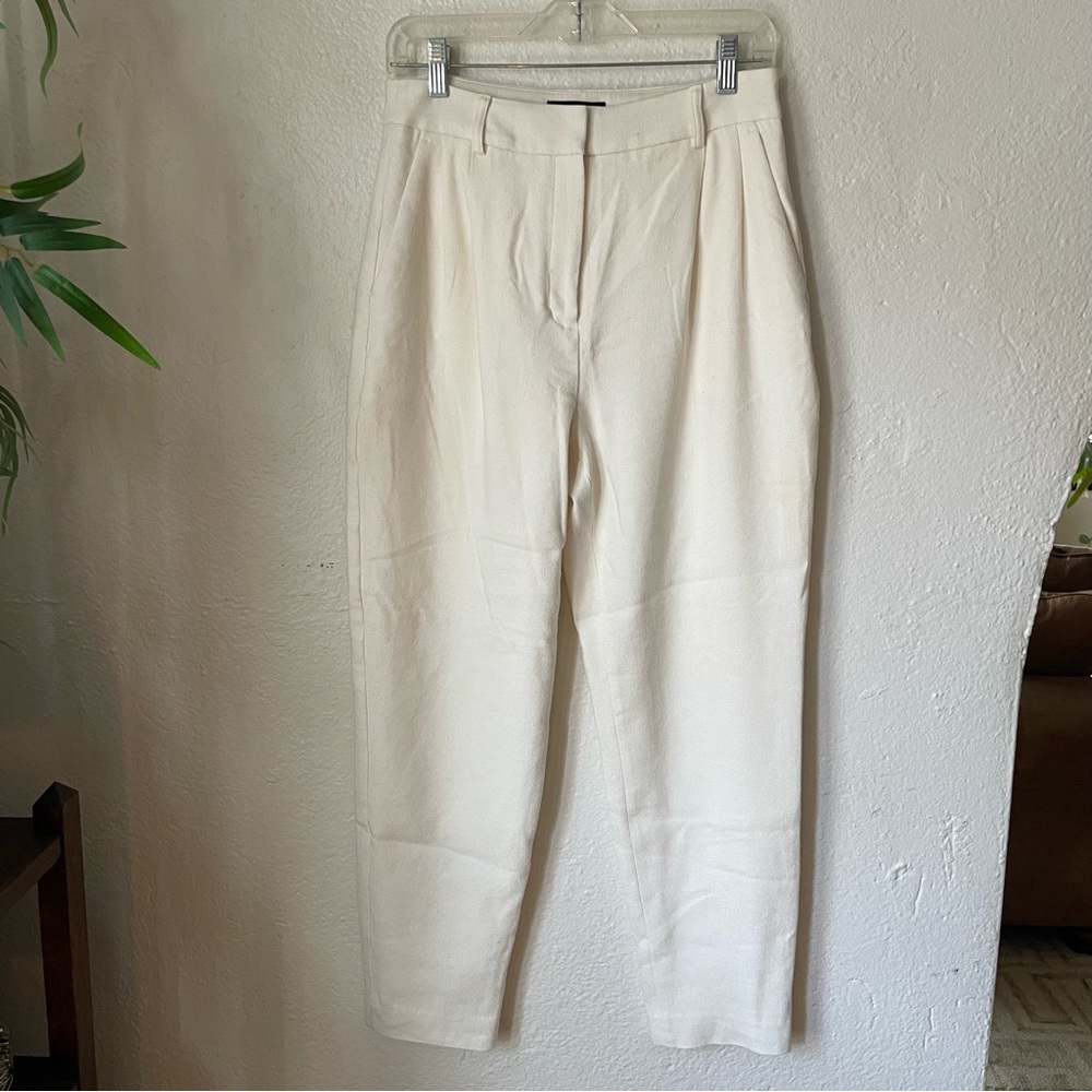 Pleated trousers high rise ankle crop - Picture 1 of 9